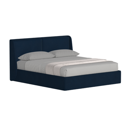 Lit double rembourré Ruby en tissu haut de gamme 