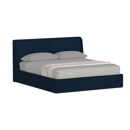 Lit double rembourré Ruby en tissu haut de gamme 