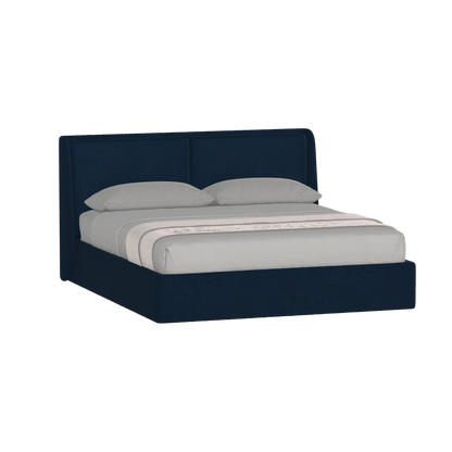 Lit double rembourré Ruby en tissu haut de gamme 