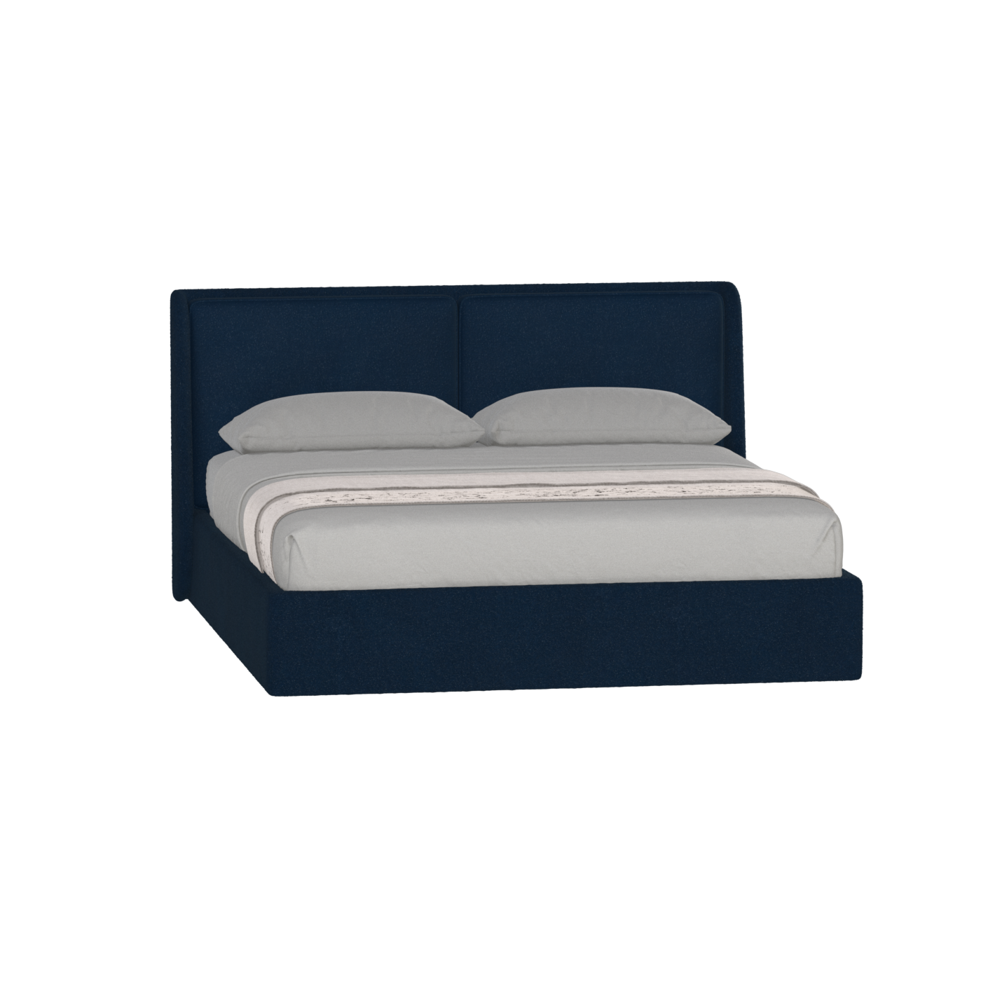 Lit double rembourré Ruby en tissu haut de gamme 