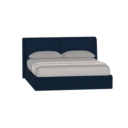 Lit double rembourré Ruby en tissu haut de gamme 