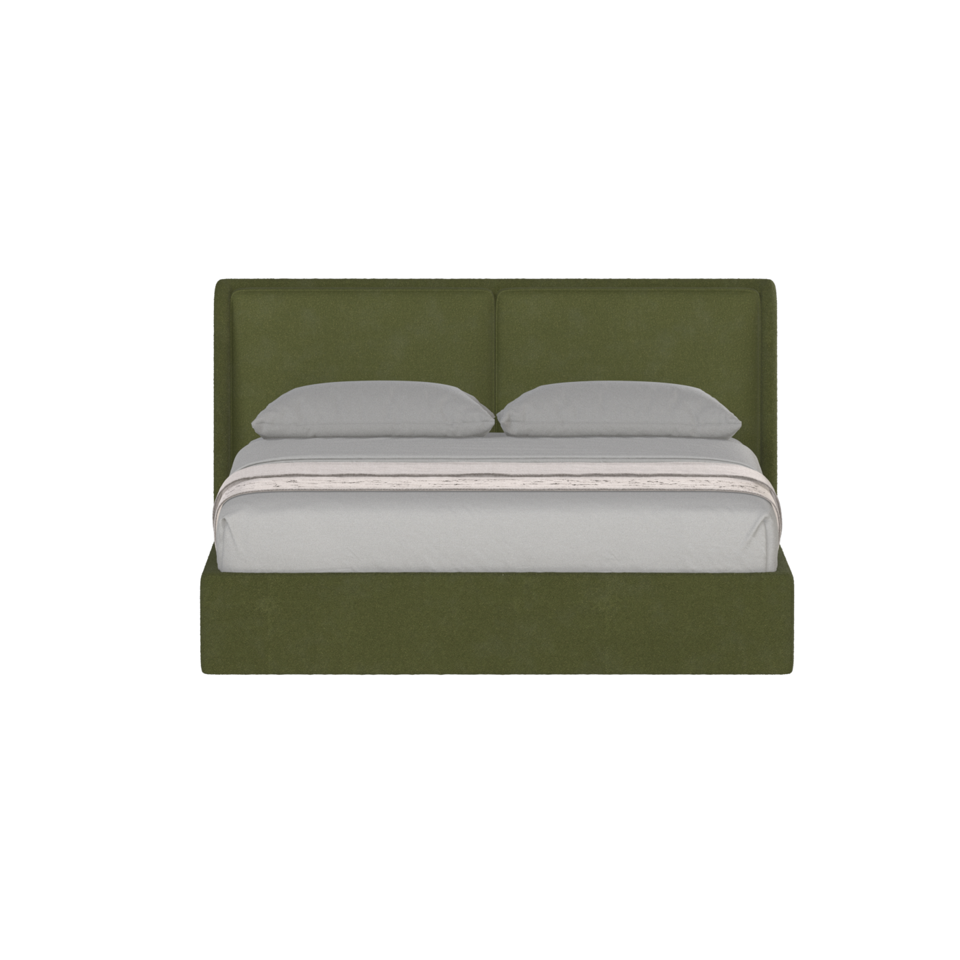Lit double rembourré Ruby en tissu haut de gamme 