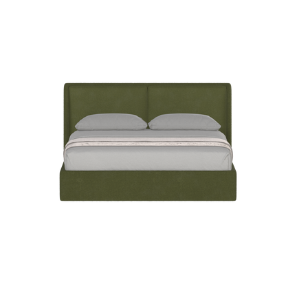 Lit double rembourré Ruby en tissu haut de gamme 