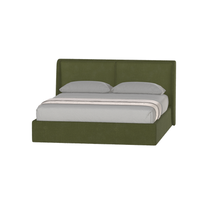 Lit double rembourré Ruby en tissu haut de gamme 