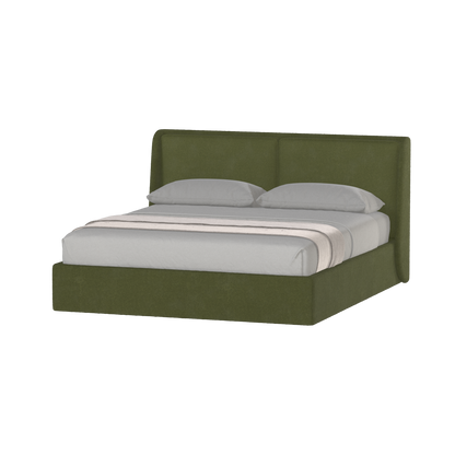 Lit double rembourré Ruby en tissu haut de gamme 