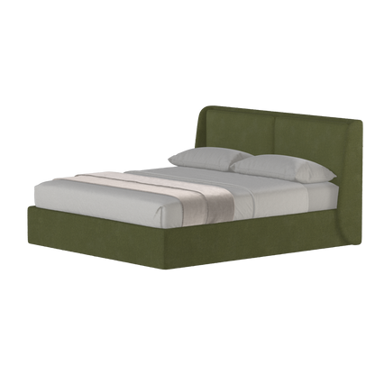 Lit double rembourré Ruby en tissu haut de gamme 