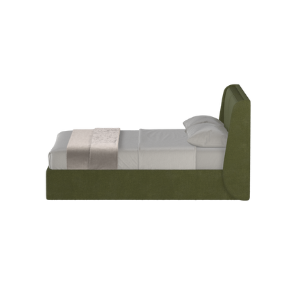 Lit double rembourré Ruby en tissu haut de gamme 