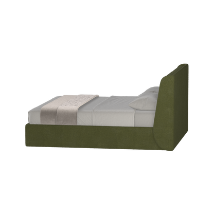 Lit double rembourré Ruby en tissu haut de gamme 