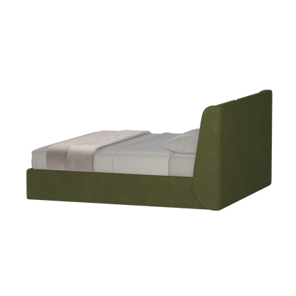 Lit double rembourré Ruby en tissu haut de gamme 