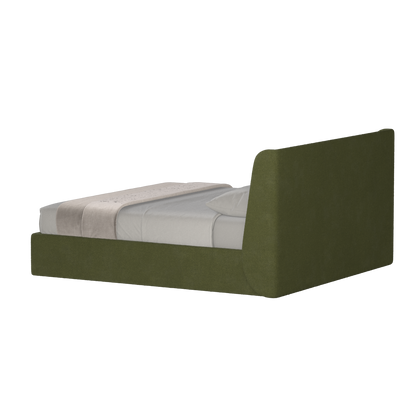Lit double rembourré Ruby en tissu haut de gamme 