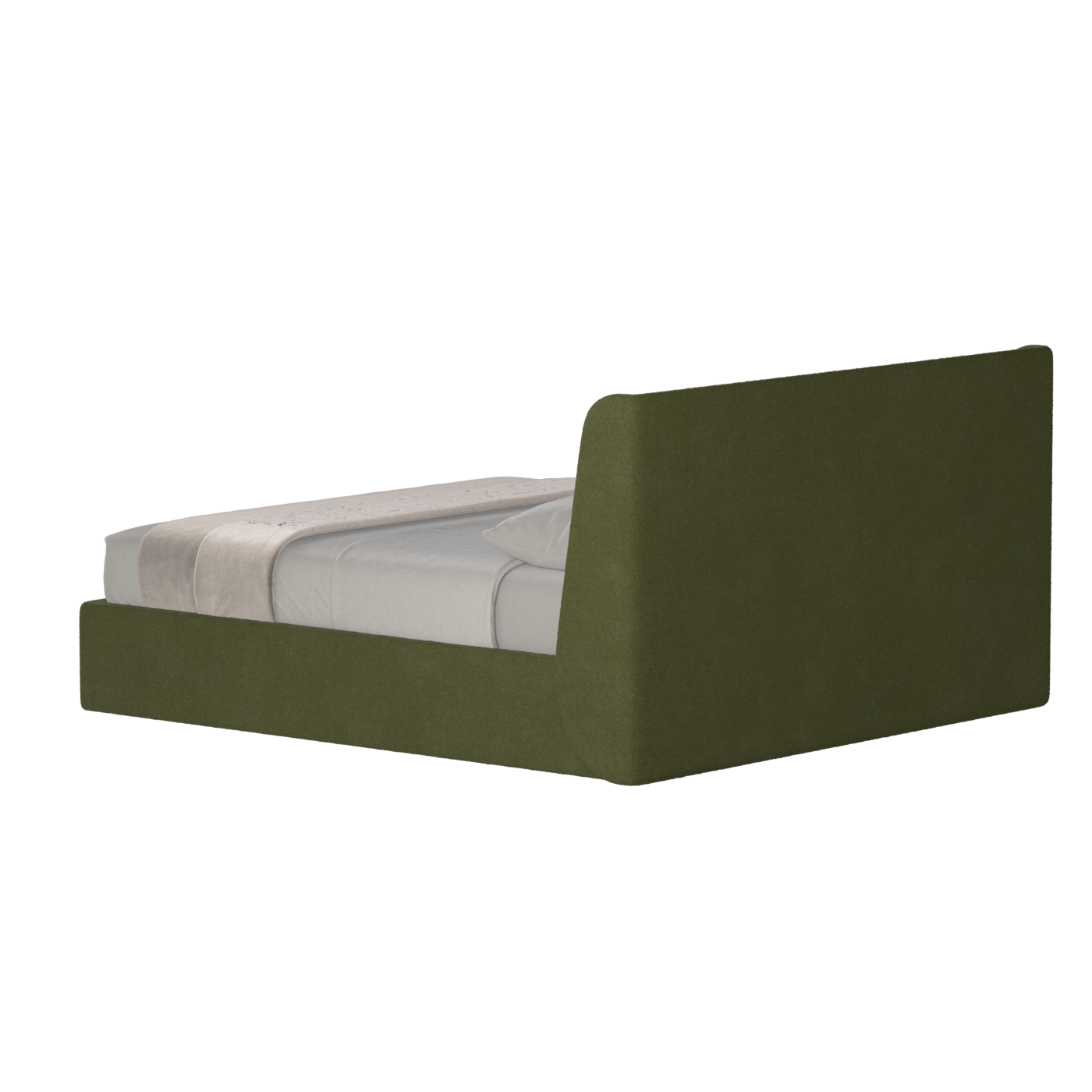 Lit double rembourré Ruby en tissu haut de gamme 