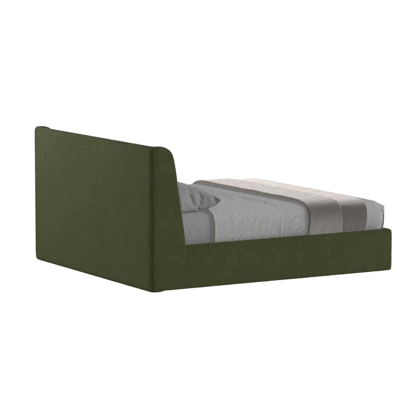 Lit double rembourré Ruby en tissu haut de gamme 