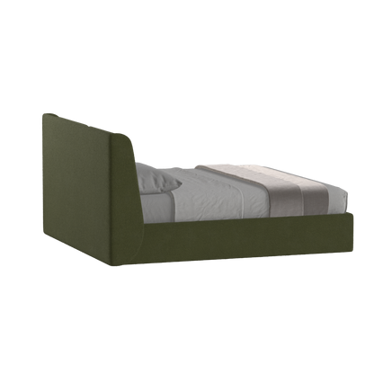 Lit double rembourré Ruby en tissu haut de gamme 