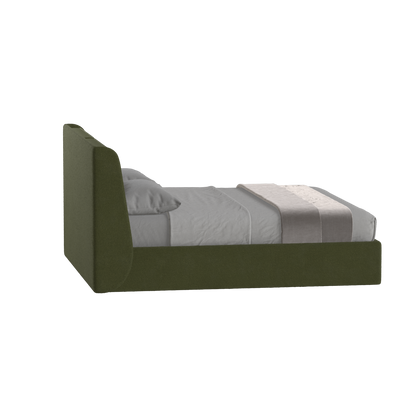 Lit double rembourré Ruby en tissu haut de gamme 