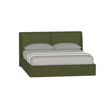 Lit double rembourré Ruby en tissu haut de gamme 