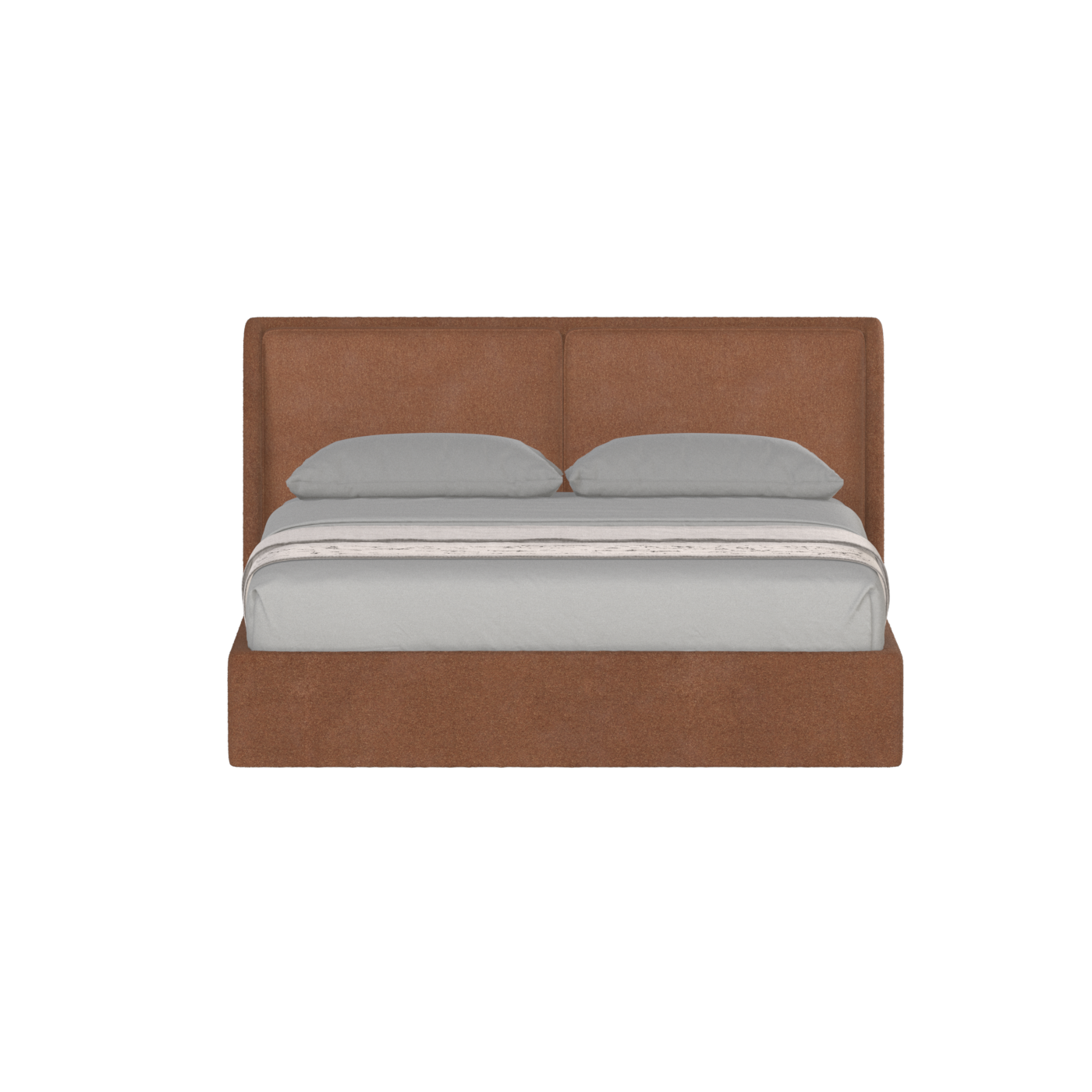 Lit double rembourré Ruby en tissu haut de gamme 