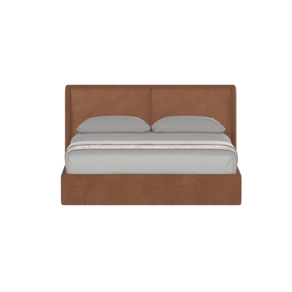 Lit double rembourré Ruby en tissu haut de gamme 