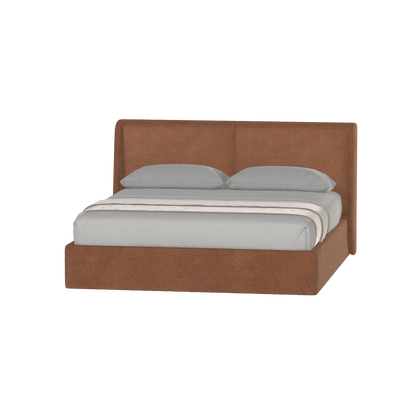 Lit double rembourré Ruby en tissu haut de gamme 