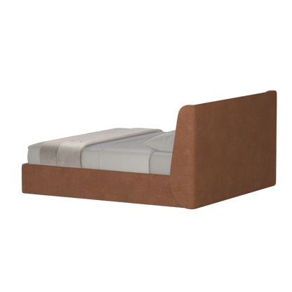 Lit double rembourré Ruby en tissu haut de gamme 