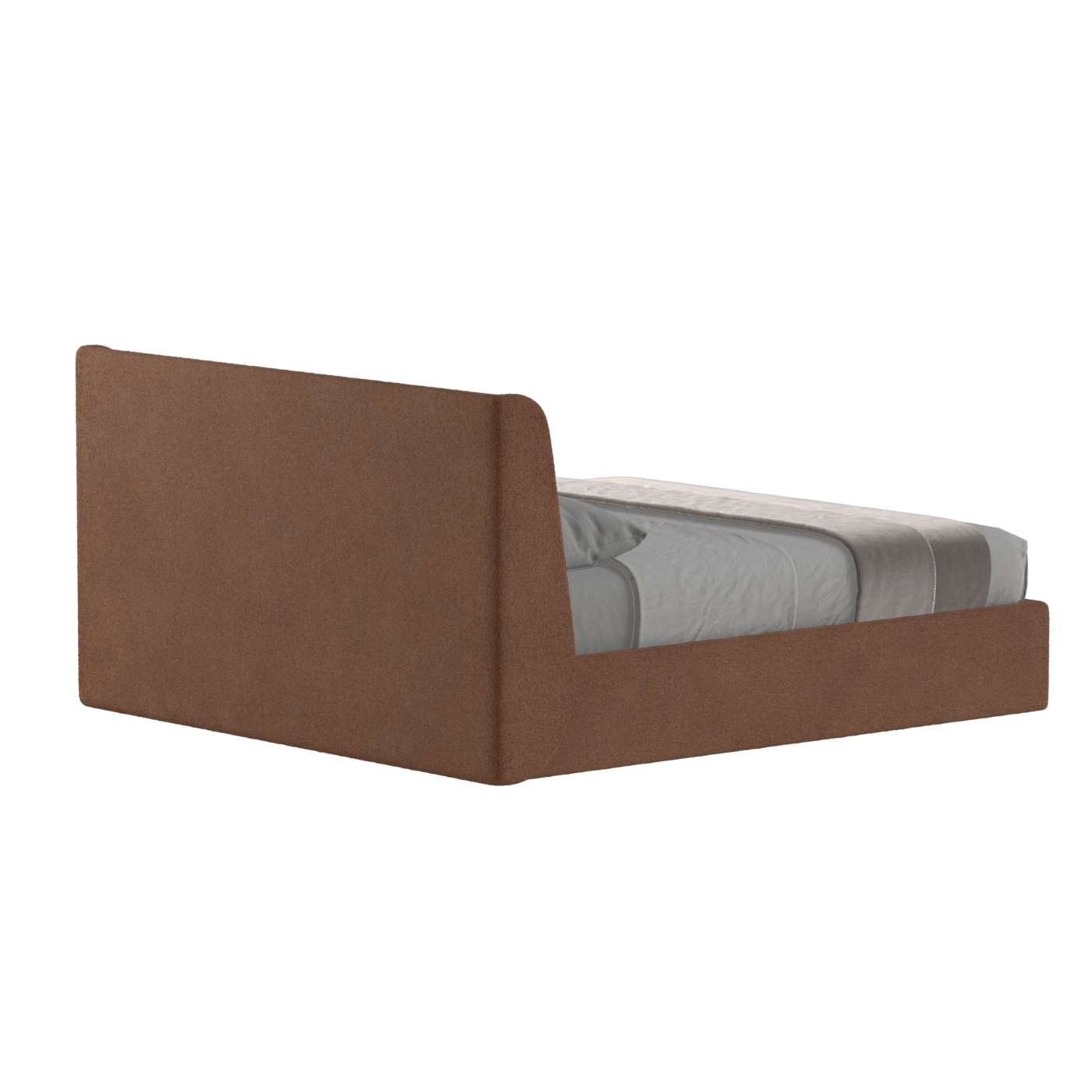 Lit double rembourré Ruby en tissu haut de gamme 