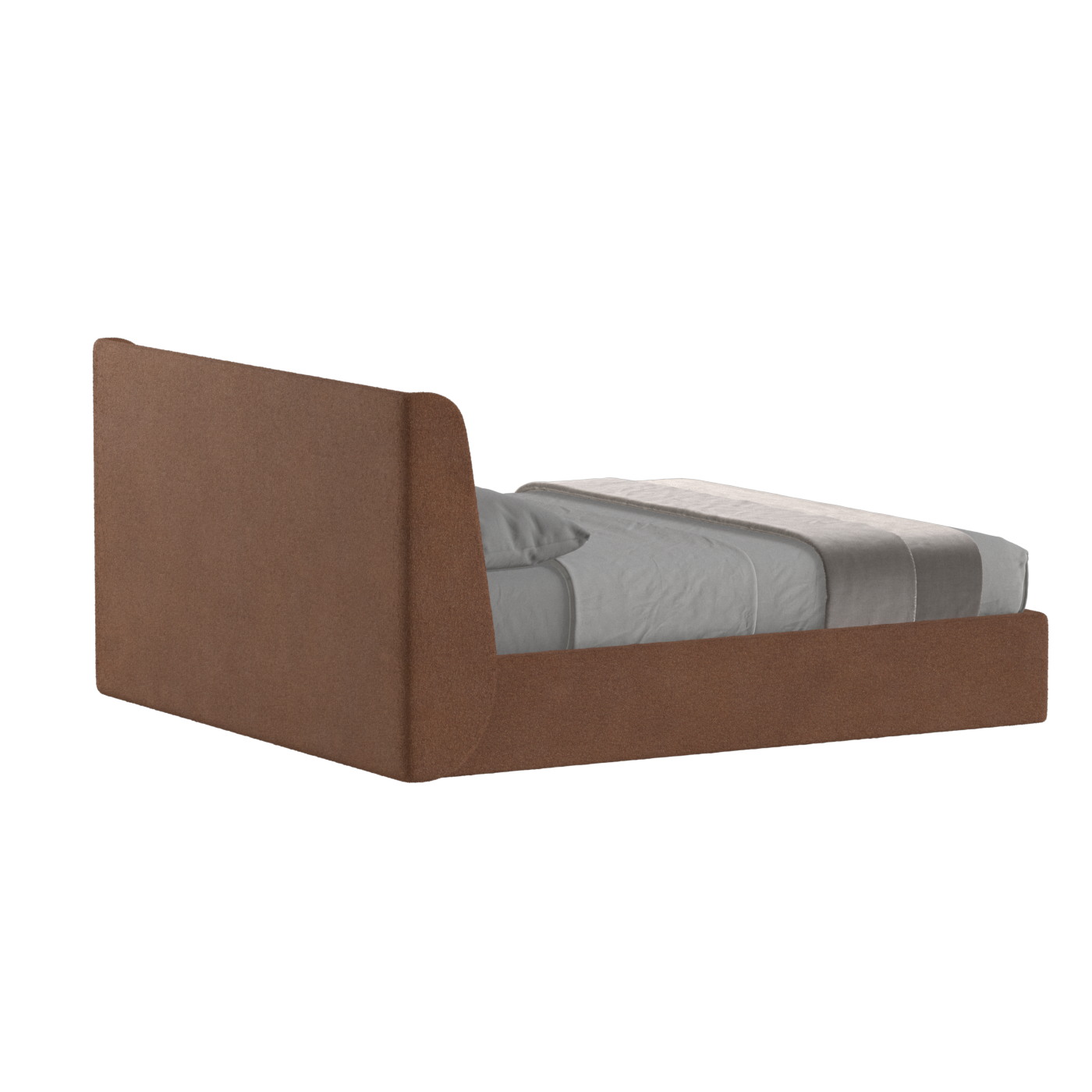 Lit double rembourré Ruby en tissu haut de gamme 
