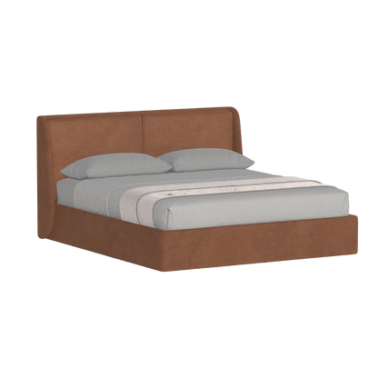 Lit double rembourré Ruby en tissu haut de gamme 