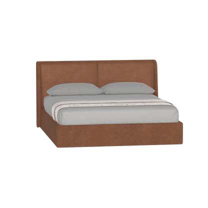 Lit double rembourré Ruby en tissu haut de gamme 