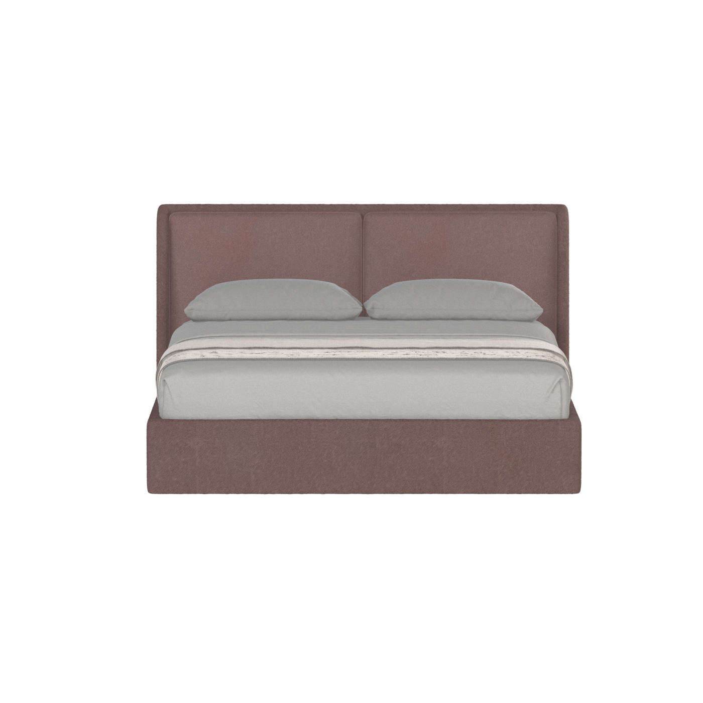 Lit double rembourré Ruby en tissu haut de gamme 