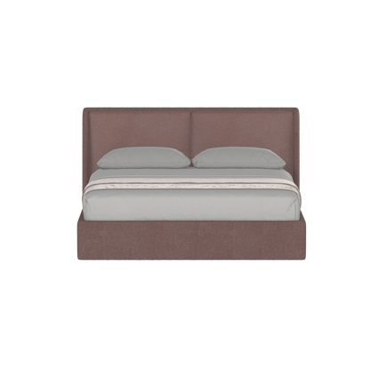 Lit double rembourré Ruby en tissu haut de gamme 