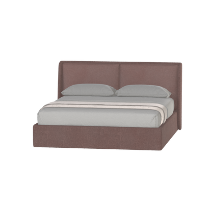 Lit double rembourré Ruby en tissu haut de gamme 