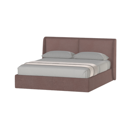 Lit double rembourré Ruby en tissu haut de gamme 