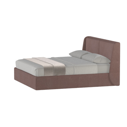 Lit double rembourré Ruby en tissu haut de gamme 