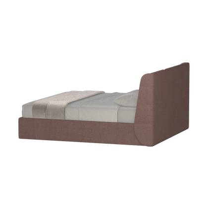 Lit double rembourré Ruby en tissu haut de gamme 