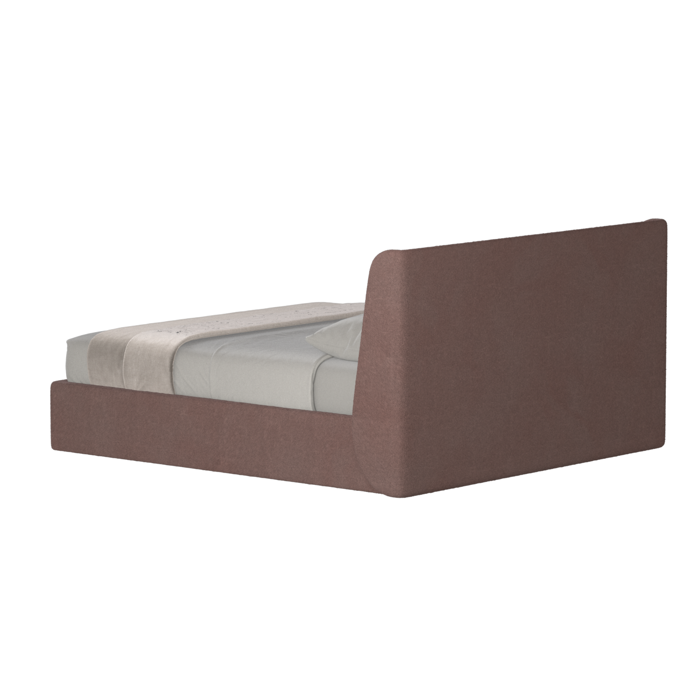Lit double rembourré Ruby en tissu haut de gamme 