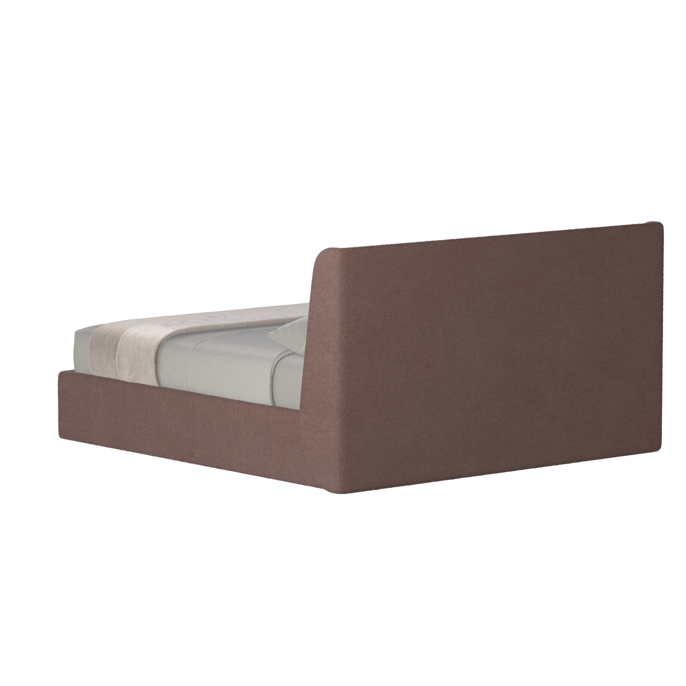 Lit double rembourré Ruby en tissu haut de gamme 