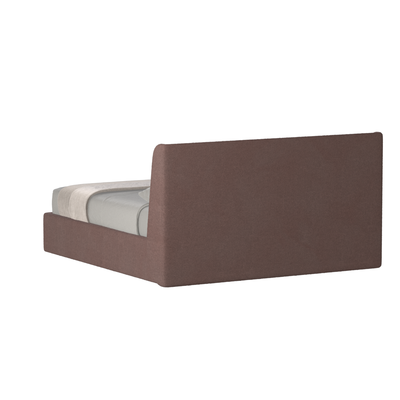 Lit double rembourré Ruby en tissu haut de gamme 