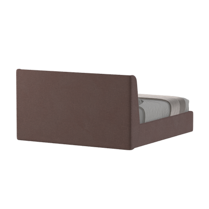 Lit double rembourré Ruby en tissu haut de gamme 