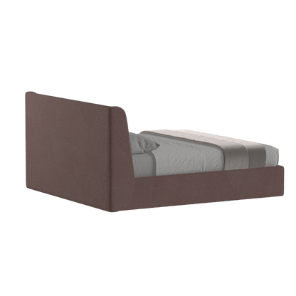 Lit double rembourré Ruby en tissu haut de gamme 