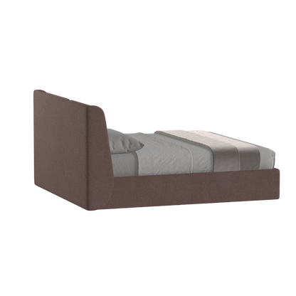 Lit double rembourré Ruby en tissu haut de gamme 