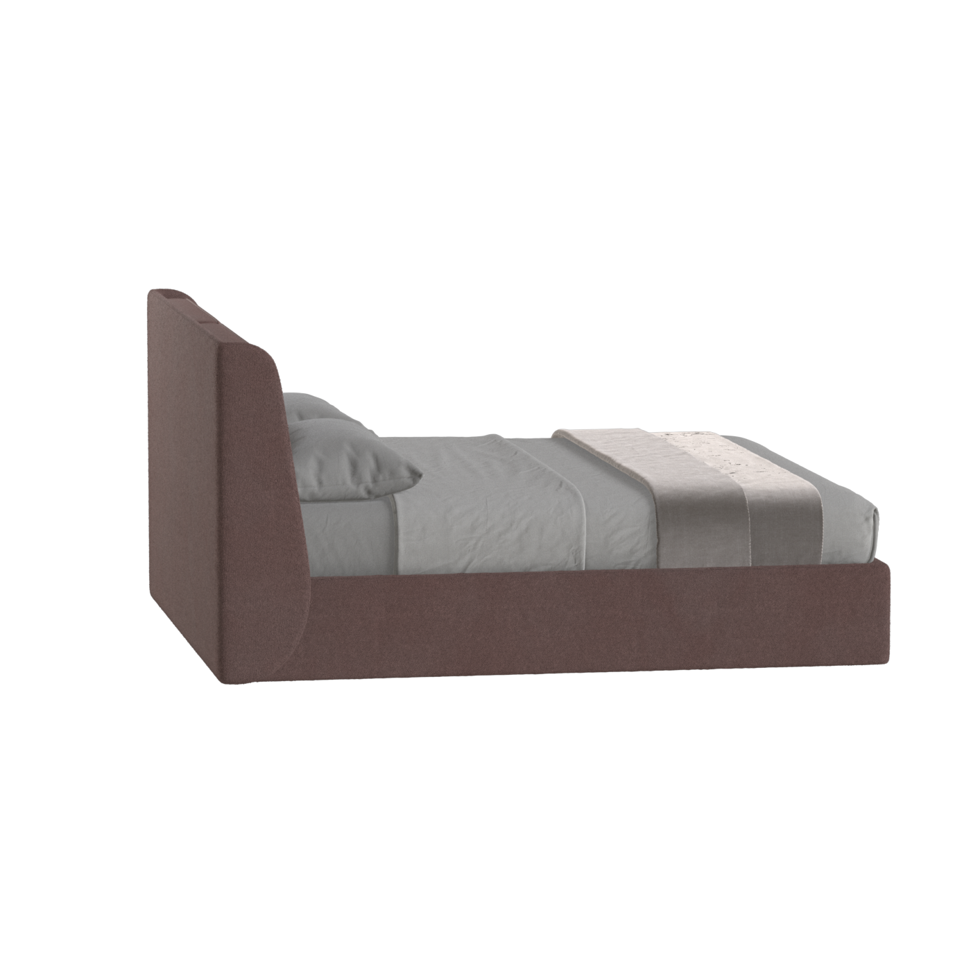 Lit double rembourré Ruby en tissu haut de gamme 