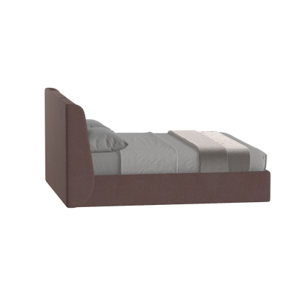 Lit double rembourré Ruby en tissu haut de gamme 