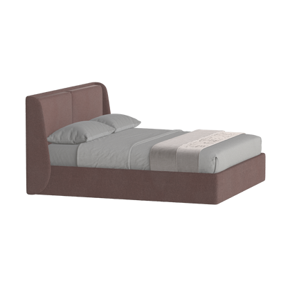 Lit double rembourré Ruby en tissu haut de gamme 