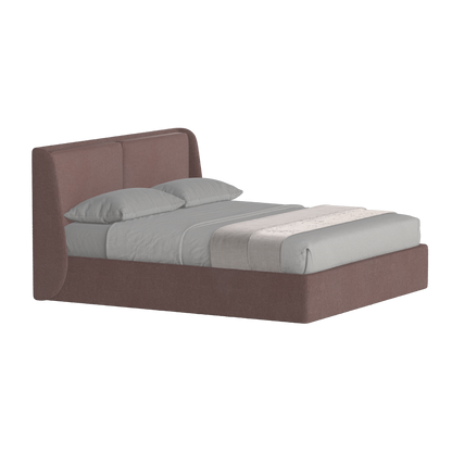Lit double rembourré Ruby en tissu haut de gamme 