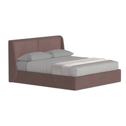 Lit double rembourré Ruby en tissu haut de gamme 