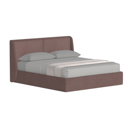 Lit double rembourré Ruby en tissu haut de gamme 