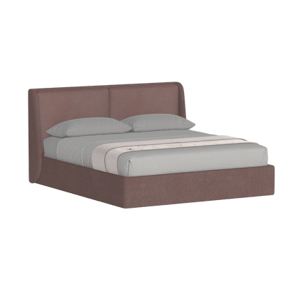 Lit double rembourré Ruby en tissu haut de gamme 