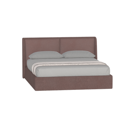 Lit double rembourré Ruby en tissu haut de gamme 