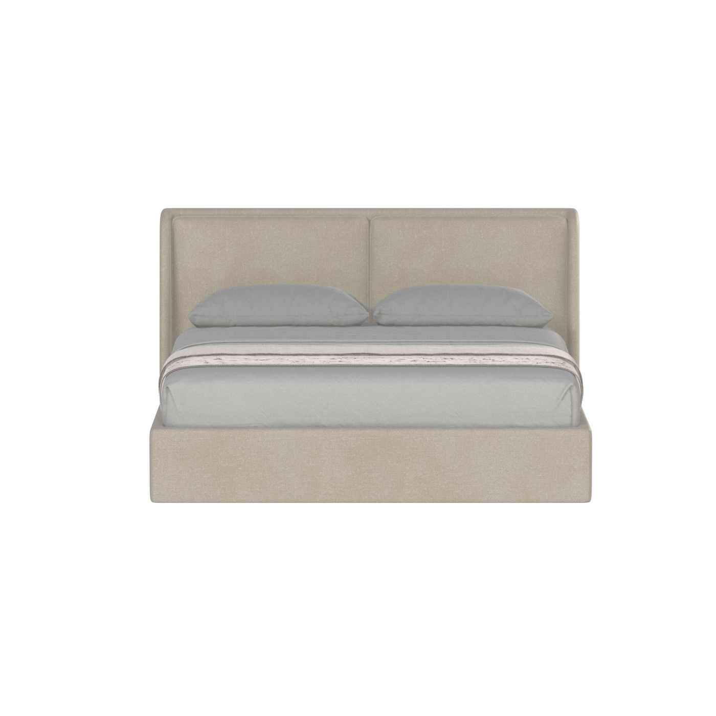 Lit double rembourré Ruby en tissu haut de gamme 