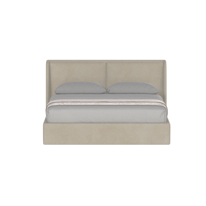 Lit double rembourré Ruby en tissu haut de gamme 