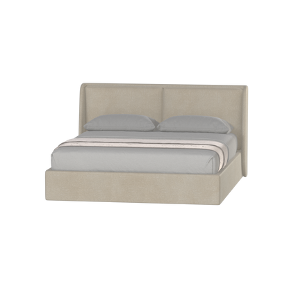 Lit double rembourré Ruby en tissu haut de gamme 